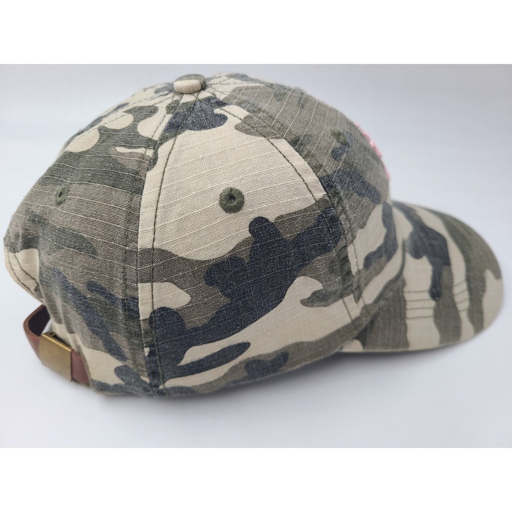 Women Browning Camo Strapback Adjustable Hat Cap Hunt Fish Dad Beige Gray Pink - Picture 6 of 13